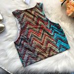Lovers + Friends LF Aztec Crop Top NWT Rust Aqua Photo 2