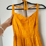 Urban Outfitters Bright Mango Yellow Halter Sundress Photo 3