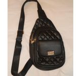 SG SUGU Emma Diamond Quilted Triple Compartment Crossbody Sling Bag Black Photo 1