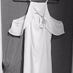 BB Dakota White Kaless Ruffle Sheath Dress Photo 5