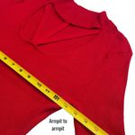 Venus  Cherry Red Eyelet Detail Ribbed Long Sleeve Holiday Party Sexy Going Out M Photo 6