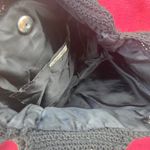 Cherokee  Black double shoulder strap knit bag pocket button closure Photo 2