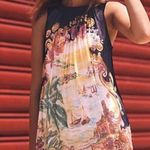 Anthropologie Moulinette Soeurs Varese Silk Sleeveless Dress Italy Print Size 10 Photo 0