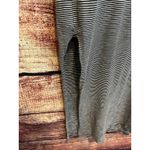 Pact  Maxi Shirt Dress Sz S Striped Organic Lightweight Knit Cap Sleeve Side Slit Photo 5