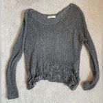 Abercrombie & Fitch women’s gray sweater with bottom distressing size xs/s Photo 2