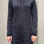 Soft Black & Gray Quarter Zip Midi Sweater Dress Size M Photo 0