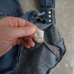 J. Crew Denim Pearl Snap Shirt Women's Small Blue Long Sleeve Western Cowgirl Photo 8