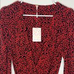 Free People NWT  Kinsley Wrap Dress, black combo Photo 6