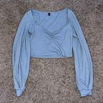 SheIn Blue  long Sleeve Shirt Photo 0