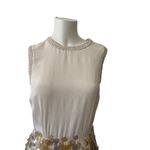 French Connection New with tags womens shimmery beaded sequin cream mini dress S Photo 12
