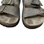 Mountain Sole  Gold Glitter Sandal Double Buckle Size 7.5 Photo 2
