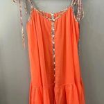 Free People NWOT Intimately Bali Sweet Nothing Slip Sheer Mini Dress in Coral Photo 1