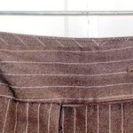 Tahari Brown and white pinstripe poly/ rayon trouser/ pants. Lined. Size 10. Photo 0