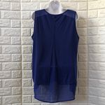 Verve Ami  blue‎ chiffon trimmed tank top Photo 3