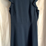 Loft Ann Taylor Blue Teal Shift Dress Women’s Sz 12 Office Casual Cap Sleeves Photo 0