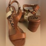 Kelsi Dagger Kelsi women chestnut brown leather heel sandals US 10 Photo 6