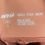 Aerie Bike Shorts Womens M Rust High Waist Pockets Activewear Athleisure Fitness Photo 4