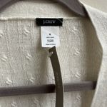J.Crew NWT  Women’s Size M White Cable-Knit Fisherman V-Neck Cardigan Sweater Photo 4