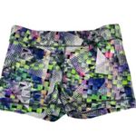FILA Geometric Design Running Shorts Green Black White Size Small Photo 5