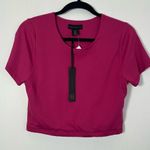 House of Harlow  Fuchsia Pink Fitted Crop Top L NWT Photo 0