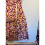 Banjanan Iris Dress XL Monarch Fuchsia Floral Tiered Milkmaid Smocked Maxi Photo 6