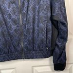 Athleta  Blue Black Snakeskin Brooklyn Bomber Jacket Photo 3