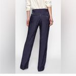 Equipment Femme Lita Navy Blue Eclipse Floral Jacquard Viscose Trouser Pants Photo 1