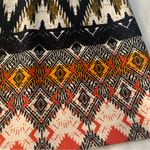 Maeve  women's medium pattern knee length skirt Anthropologie black red print Photo 3