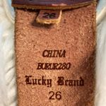 Lucky Brand Brown &Black Leather Belt with Distressed Finish and silver buckle Photo 7