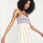 ASOS DESIGN crochet babydoll mini sundress in stone Photo 2