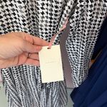 Alex Marie Black and White Sheath Dress with Bishop Sleeves Photo 5