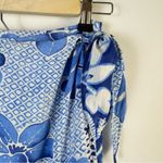 Jams World Tahiti Sarong Skirt Small W812-TAHI Blue Floral Rayon Wrap Hawaii Photo 2