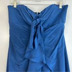 BCBGMAXAZRIA NNWT Ink Blue Strapless Silk Mini Dress with Ruffles/Bow Size 12 Photo 2