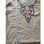 One World  Top Womens XL Pink Embroidered Boho Flowy Festival Embroidered Cottage Photo 5