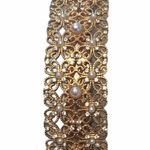 Pearl and Rhinestone French Clip, Gold Toned Photo 1