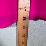 Rory Beca  Hot Pink Silk 3/4 Sleeve Blouse Womens L Barbie Core Boho Roll Tab Photo 4