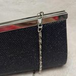 Norwegian Cruise Club Black Shiny Formal Clutch Purse With Removable Chain Silver Photo 9