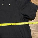 ZARA  black cotton pearls top tee shirt short sleeve women’s Large Photo 7