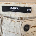 Jaded London  white slouchy fit jeans with a tufted dot pattern Size 24 Photo 2