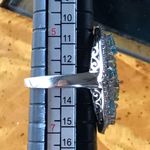 Natural Sava Sphene Apatite Sterling Silver Cocktail Ring Size 6 Blue Photo 3