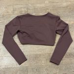 Vitality Brown Long Sleeve Athletic Crop Top Size Medium Photo 2