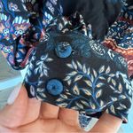 Farm Rio NWT Anthropologie +  Crochet Long Sleeve Boho Maxi Dress in Navy Blue Photo 9