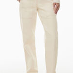 Wilfred Free White Cotton Modern Utility Pant Mid Rise // Sz 10 Photo 0