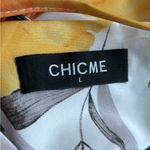 Chic Me  Floral Sleeveless V-neck Romper White & Yellow Size L Photo 12