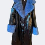 Love White Rare Street Style Sherpa Collar Coat Black Size M Photo 1