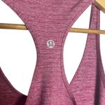 Lululemon Women's M RacerBack Athletic Yoga Top Pink Striped Sporty Summer Photo 1