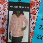 Mario Serrani  Tunic Top Pink Floral Casual  Size 2X Photo 8