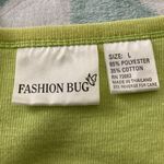 Fashion Bug Vintage  Lime Green Top Size Large.  Square neckline Photo 2