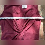 Mango MNG  Knot Front Sleeveless Midi Dress Maroon Size 6 Photo 5