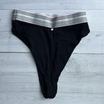 Dolce Vita Black Ribbed High Cut High Rise Bathing Suit Bottom Size XS Photo 2